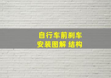 自行车前刹车安装图解 结构